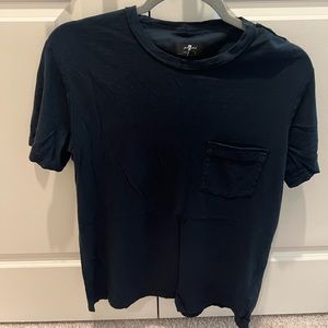 7 For All Mankind Mens Pocket Tee in Navy: Size S